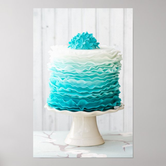 Ombre ruffle cake poster (Front)