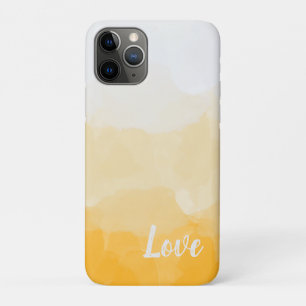 Ombre Saffron and Sunlight Yellow Love Gradient iPhone 11 Pro Case