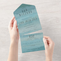 Ombre Sea Blue Elegant CUSTOM BAT BAR MITZVAH