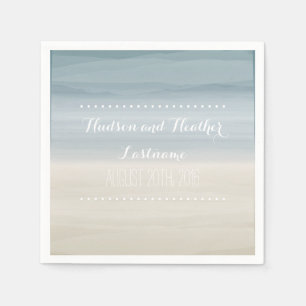Ombre Shore Wedding Napkins