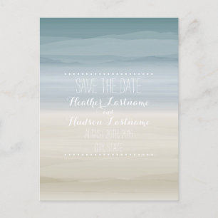 Ombré Shore Wedding Save The Date Announcement Postcard