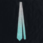 Ombre Silver Blue Trendy Glitter Tie<br><div class="desc">This design was created through digital art. It may be personalised by clicking the customise button and add text, images, or delete images to customise. Contact me at colorflowcreations@gmail.com if you with to have this design on another product. Purchase my original abstract acrylic painting for sale at www.etsy.com/shop/colorflowart. See more...</div>