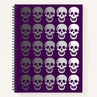 Ombre Skulls, Purple Notebook