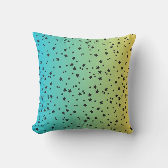Ombre & Stars Cushion (Front)