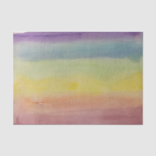 Ombre Stripes Rainbow LGBTQIA Watercolor Gift Wrap Tissue Paper