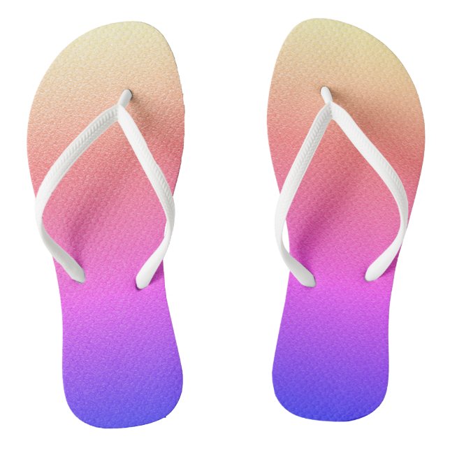 Ombre Sunset | Bronze Pink Purple Custom Flip Flops (Footbed)