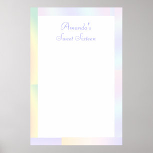 Ombre, Sweet Sixteen, Bat Mitzvah, Sign In Board