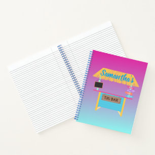 Ombre Tiki Bar Party Notebook