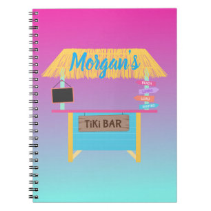 Ombre Tiki Bar Party Notebook