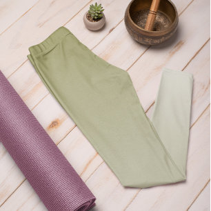 Ombre Trend Colour Olive Green - Pastel Leggings