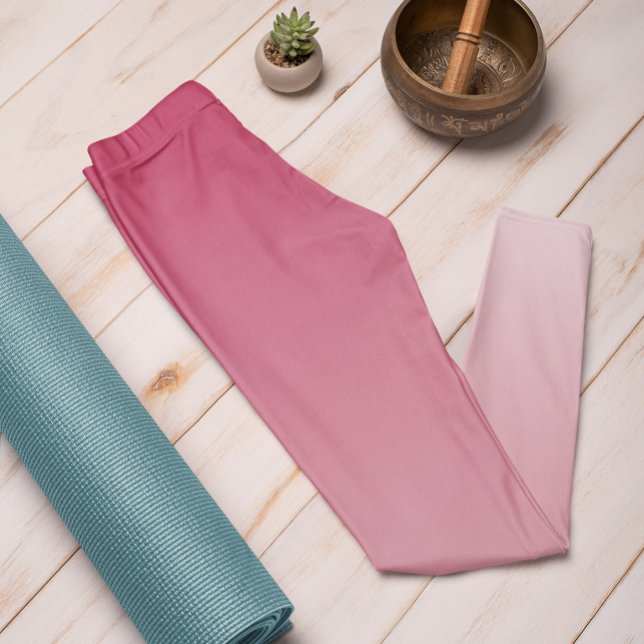 Ombre Trend Colour Vibrant Magenta Pastel Leggings (Creator Uploaded)