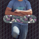 Ombré Tropical Multi-Coloured Skate Board Deck<br><div class="desc">Tropical Ombré Palm Leaves Design</div>