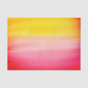 Ombre Watercolor Custom Pink & Yellow Tissue Paper