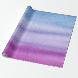 Ombre Watercolor Custom Purple/Blue Wrapping Paper