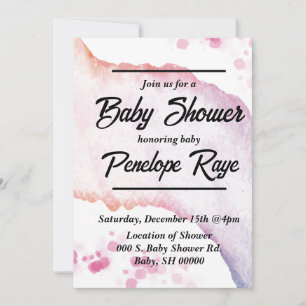 Ombre Watercolor Invitation