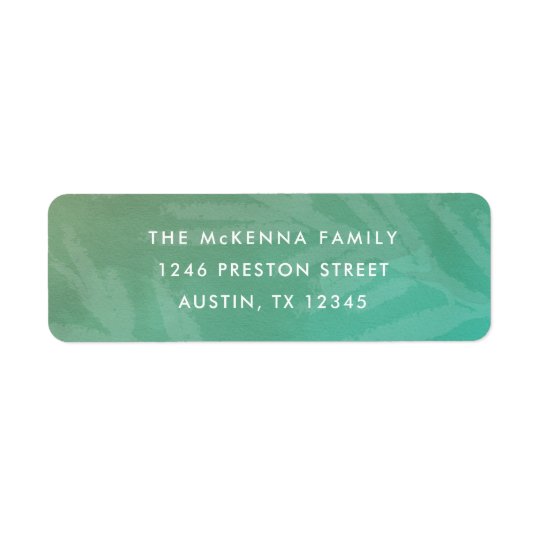 Ombre watercolor return address label