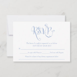 Ombre Whimsical Fairytale Wedding RSVP Card