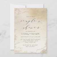 Ombre Yellow Gold Frosted Foil Chic Wedding Shower