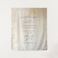 Ombre Yellow Gold Frosted Foil Wedding Welcome