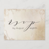 Ombre Yellow Gold Frosted Wedding Meal Choice RSVP