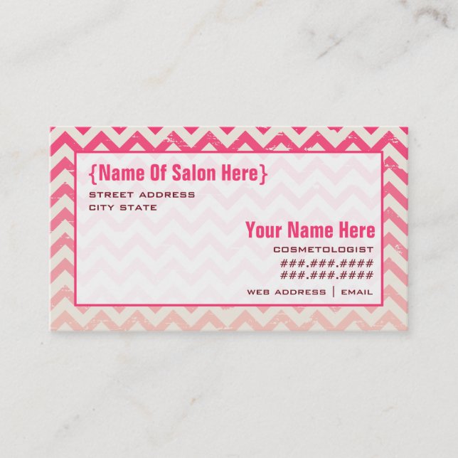 Ombre Zigzag Cosmetologist Salon Appointment (Front)