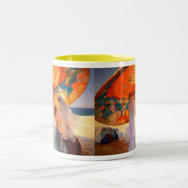 Ombres reflectides by LLUÍS MASRIERA Two-Tone Coffee Mug (Center)