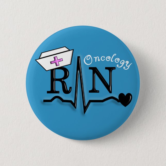 Omcology Nurse  RN Gifts QRS Design 6 Cm Round Badge (Front)