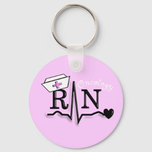 Omcology Nurse  RN Gifts QRS Design Key Ring