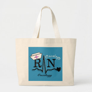 Omcology Nurse RN Gifts QRS Design Large Tote Bag