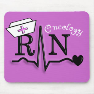 Omcology Nurse RN Gifts QRS Design Mouse Mat