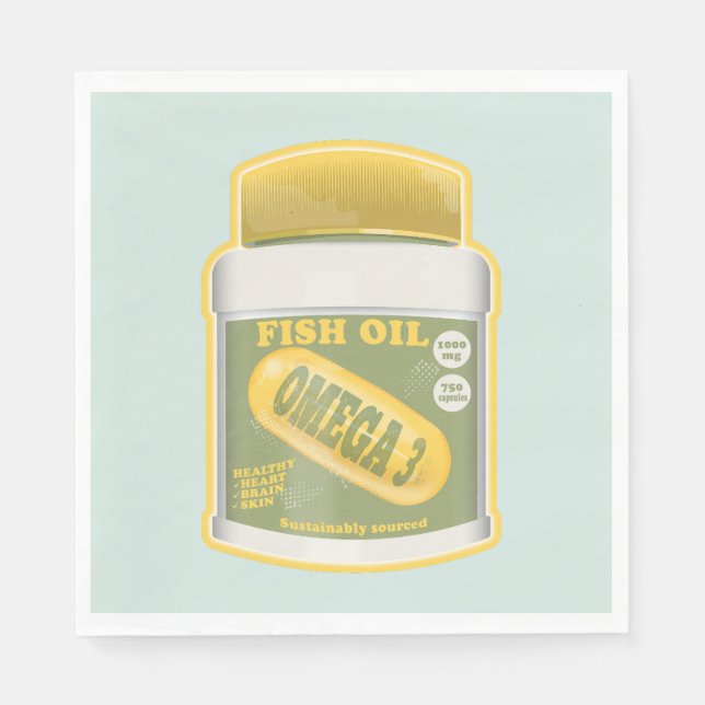 Omega 3 fish oil napkin (Front)