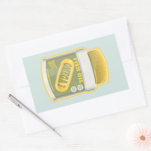 Omega 3 fish oil rectangular sticker