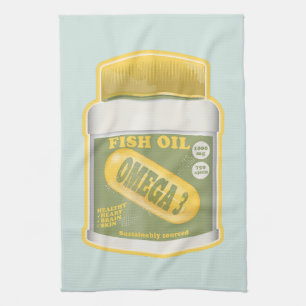 Omega 3 fish oil tea towel