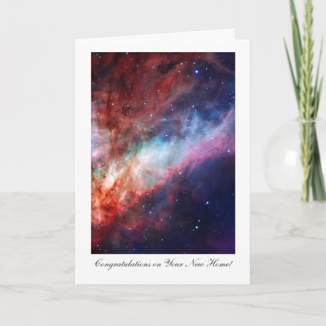 Omega Nebula, Messier17, Congrats on Your New Home Card (Front)