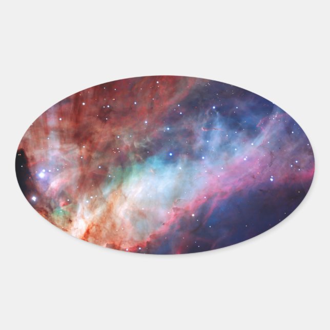 Omega Nebula - Our Amazing Universe Oval Sticker (Front)