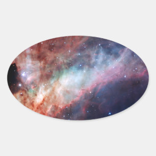 Omega Nebula Space Astronomy Oval Sticker
