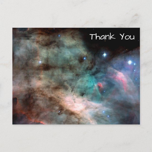 Omega Nebula Space Photo Thank You Postcard (Front)