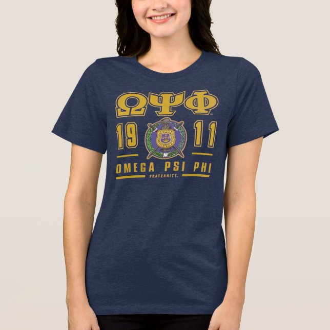 Omega Psi Phi Omegawood 1911 Tri-Blend Shirt (Front)