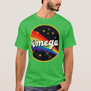 Omega Rainbow In Space Vintage Style T-Shirt