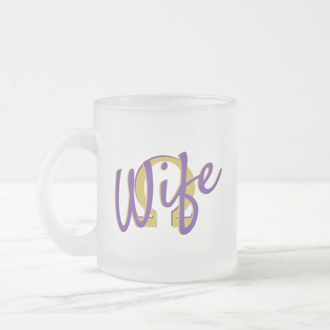 Omega Wife Frosted Glass Mug (Left)