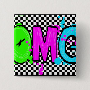 OMG! 15 CM SQUARE BADGE