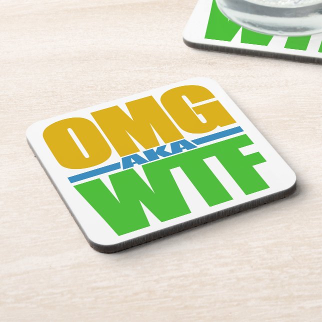 OMG aka WTF custom coasters (Left Side)