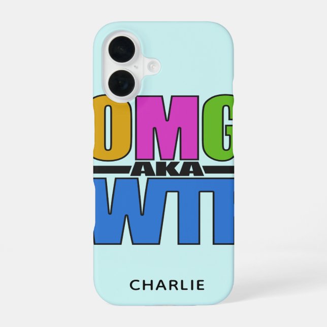 OMG aka WTF custom monogram phone cases (Back)