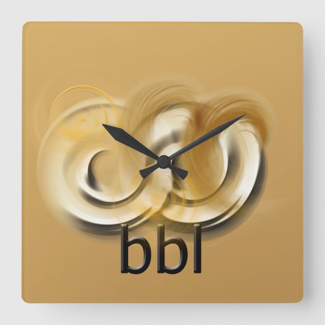 OMG! bbl Square Wall Clock (Front)