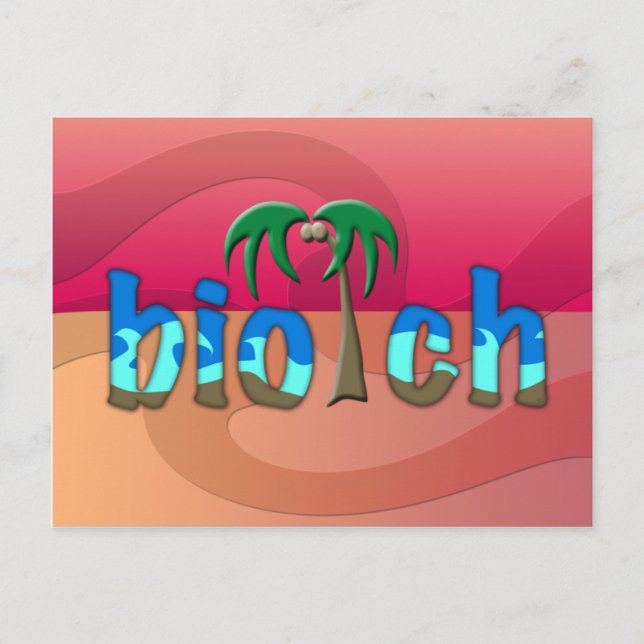 OMG! biotch Postcard (Front)