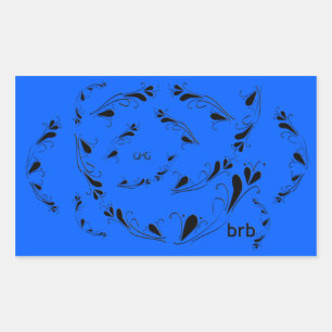 OMG! brb Rectangular Sticker