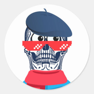 OMG CALAVERA CLASSIC ROUND STICKER