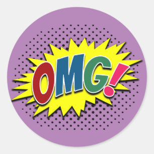 OMG! CLASSIC ROUND STICKER