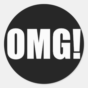 OMG! (dark) Classic Round Sticker