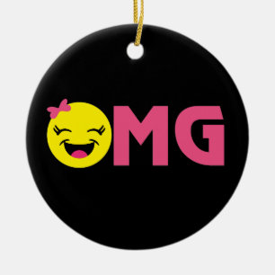 OMG Emoji Cutie Ceramic Tree Decoration